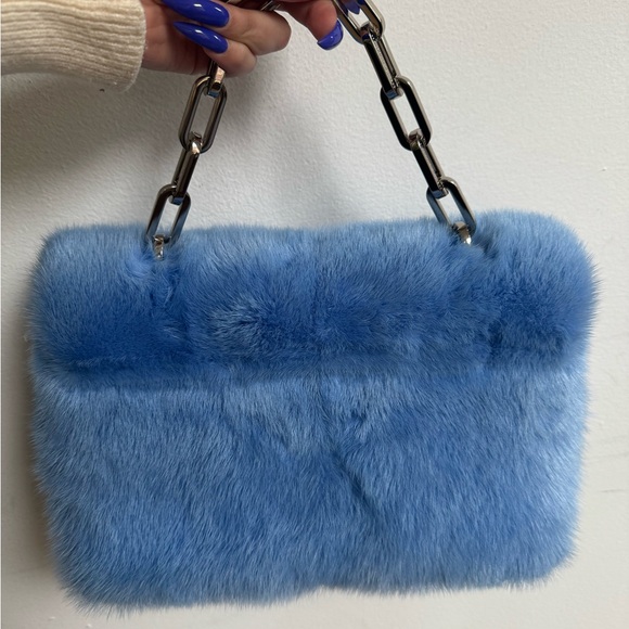 Brandon Blackwood Blue Mink Lisa Shoulder Bag - Picture 7 of 7